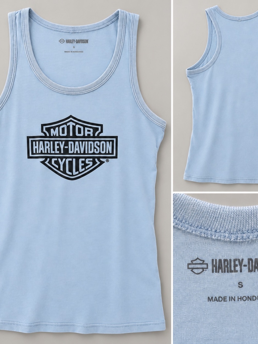 Harley-Davidson Light Blue Kids Tank with Black Logo
